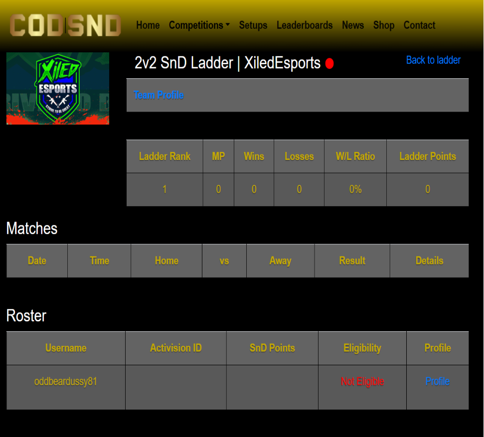 CMS Tournament/League App screenshot 1