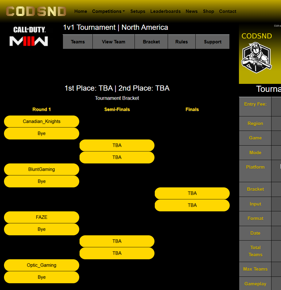 CMS Tournament/League App screenshot 2